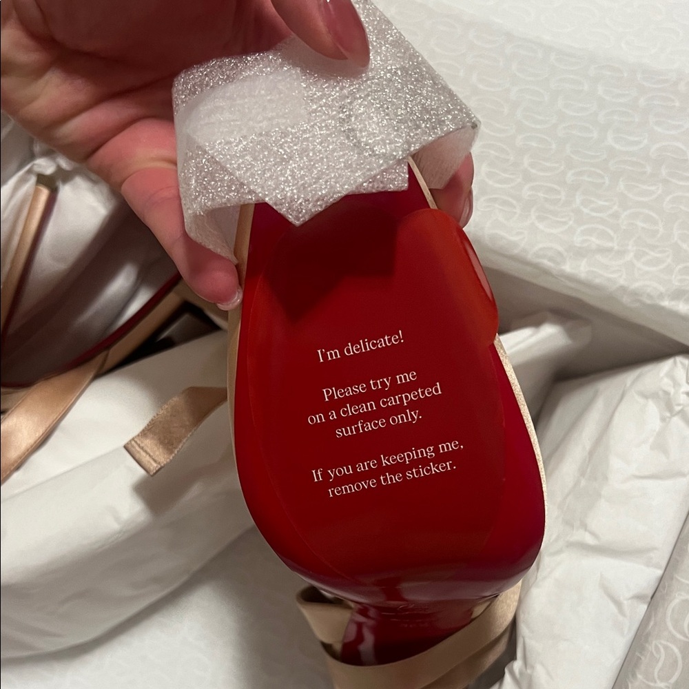 Louboutin Cassia Lace Up 100 - Picture 5 of 8